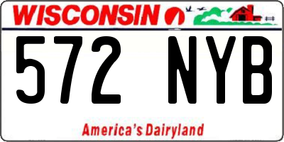 WI license plate 572NYB