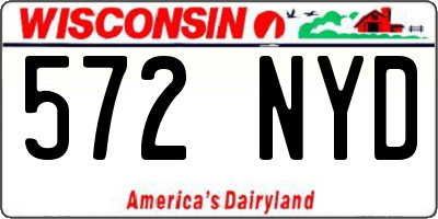 WI license plate 572NYD