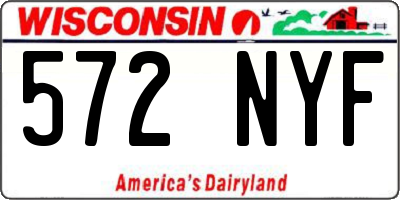 WI license plate 572NYF