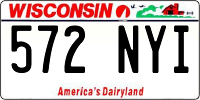 WI license plate 572NYI