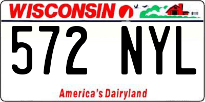 WI license plate 572NYL