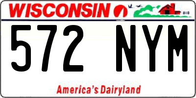 WI license plate 572NYM