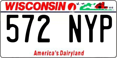 WI license plate 572NYP