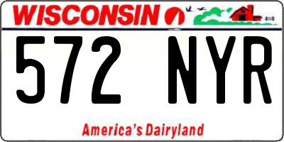 WI license plate 572NYR