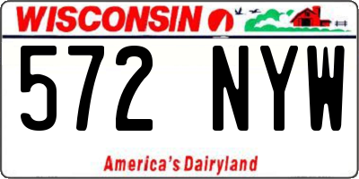 WI license plate 572NYW
