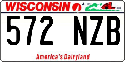 WI license plate 572NZB