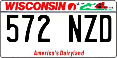 WI license plate 572NZD