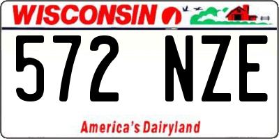 WI license plate 572NZE