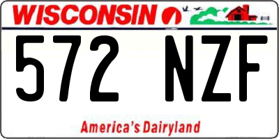 WI license plate 572NZF