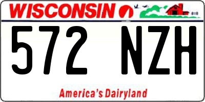 WI license plate 572NZH