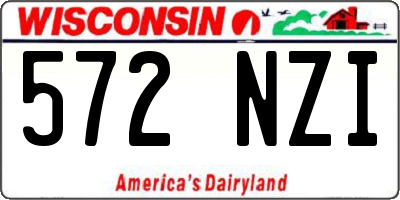 WI license plate 572NZI