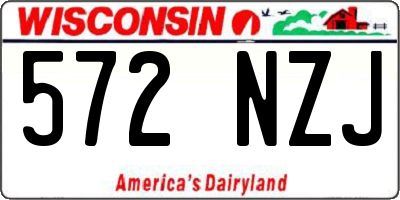 WI license plate 572NZJ