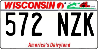 WI license plate 572NZK