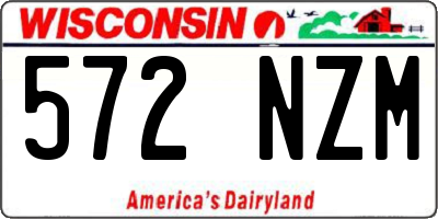 WI license plate 572NZM