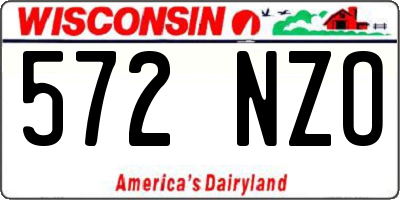 WI license plate 572NZO