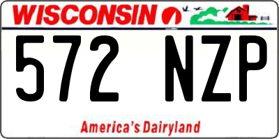 WI license plate 572NZP