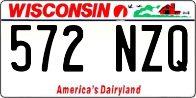 WI license plate 572NZQ