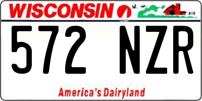 WI license plate 572NZR
