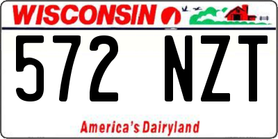 WI license plate 572NZT