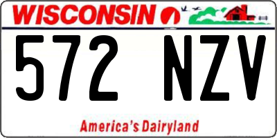 WI license plate 572NZV