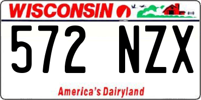 WI license plate 572NZX