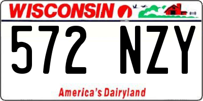 WI license plate 572NZY