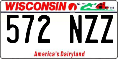 WI license plate 572NZZ