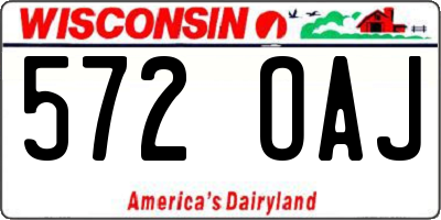 WI license plate 572OAJ