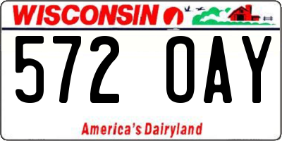 WI license plate 572OAY