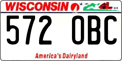 WI license plate 572OBC