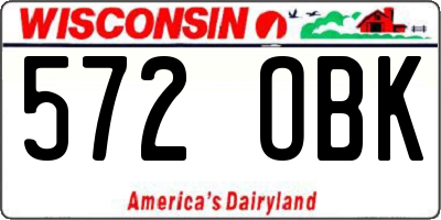 WI license plate 572OBK