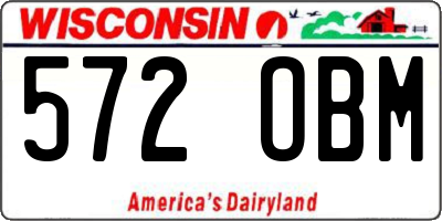 WI license plate 572OBM