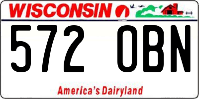 WI license plate 572OBN