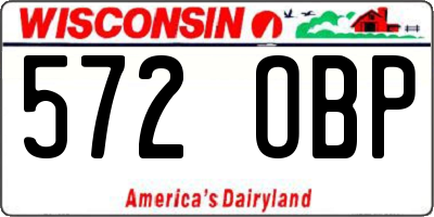 WI license plate 572OBP