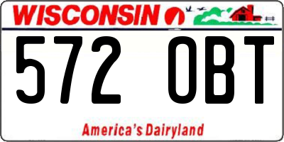 WI license plate 572OBT