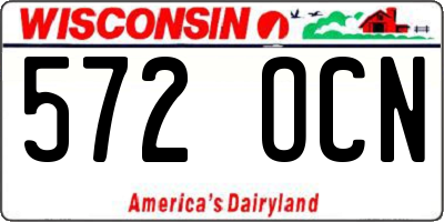 WI license plate 572OCN