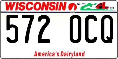 WI license plate 572OCQ