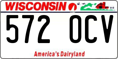 WI license plate 572OCV