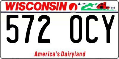 WI license plate 572OCY