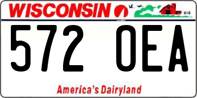 WI license plate 572OEA