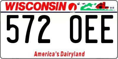 WI license plate 572OEE