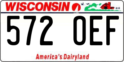 WI license plate 572OEF