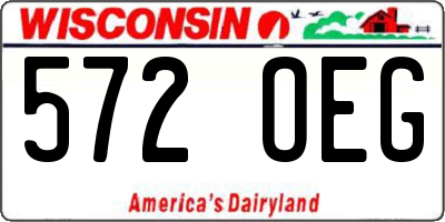 WI license plate 572OEG