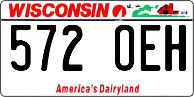 WI license plate 572OEH