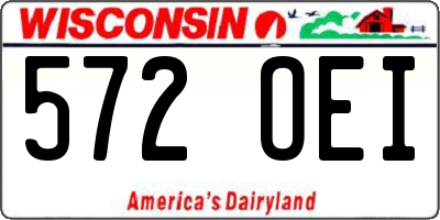 WI license plate 572OEI
