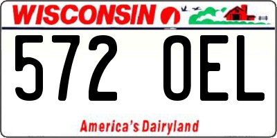 WI license plate 572OEL