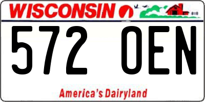 WI license plate 572OEN