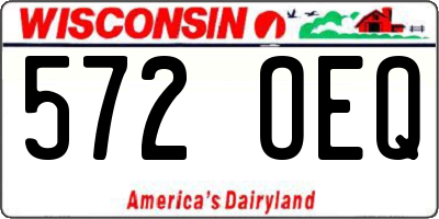 WI license plate 572OEQ