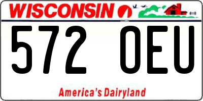 WI license plate 572OEU