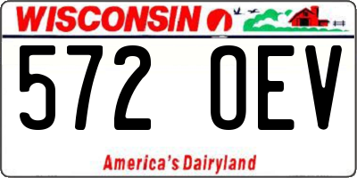 WI license plate 572OEV